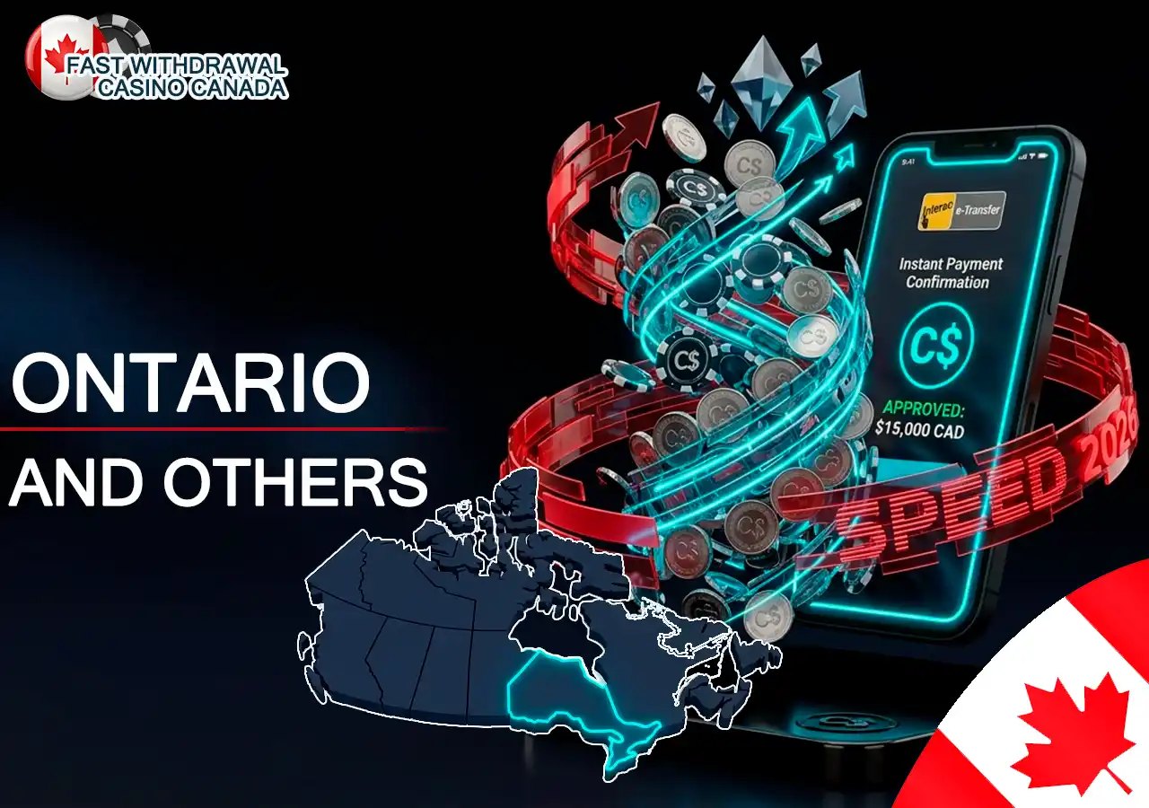 Licensed fast payout casinos in Ontario with iGO approval and other provinces.